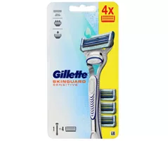 ‎אלוורה מארז ידית + 4 סכינים- GILLETTE אקופארם - ecopharm