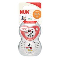 NUK זוג מוצצים מיני מאוס 0-6 חודשים אדום אקופארם - ecopharm