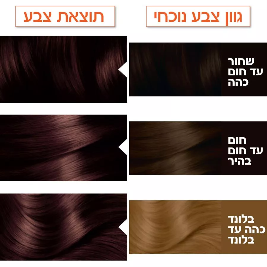 גרנייה צבע לשיער קולור נטורלס גוון חום מהגוני 5.25