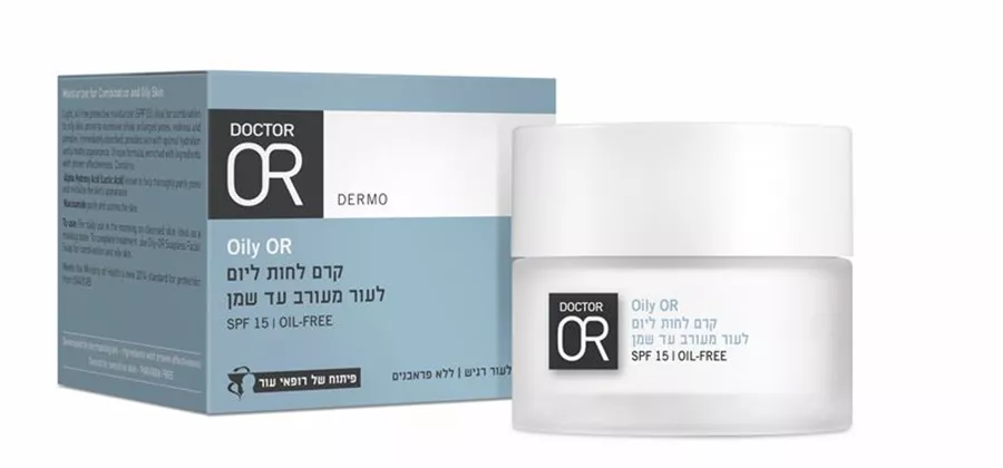 קרם לחות ליום עם SPF 15, לעור מעורב עד שמן-  DR OR OILY