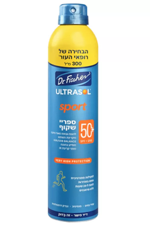 אולטרסול ספורט SPF50+ ספריי שקוף