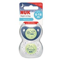 NUK זוג מוצצים זוהרים בחושך 6-18 חודשים - כחול אקופארם - ecopharm