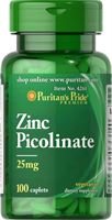 Puritan's Pride אבץ פיקולינט - כמוסות אבץ 25 מ"ג אקופארם - ecopharm