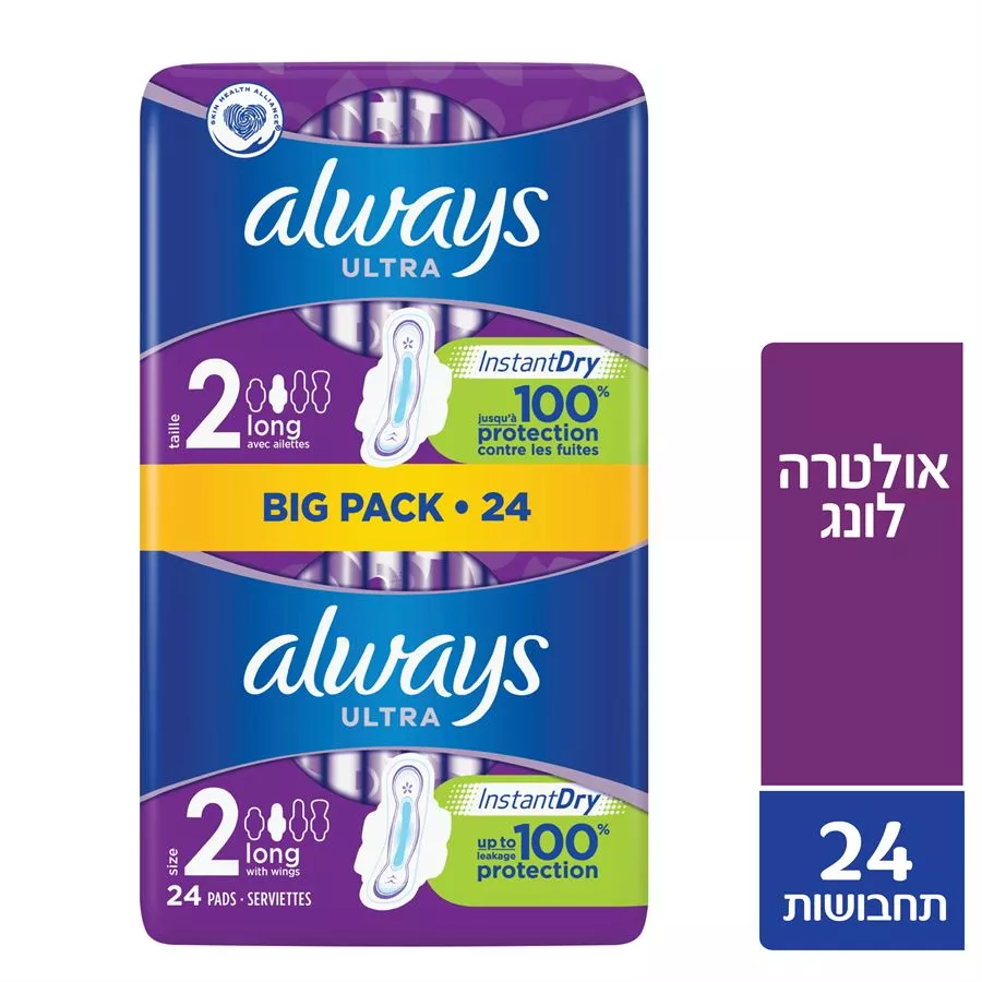 אולוויז תחבושת אולטרה לונג 24 יחידות