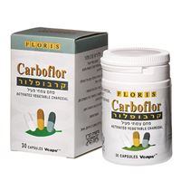 קרבופלור  CARBOFLOR כמוסות פחם טבעי פעיל FLORIS אקופארם - ecopharm