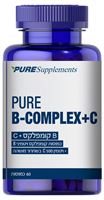 B קומפלקס+C בשחרור מושהה - Pure Supplements אקופארם - ecopharm