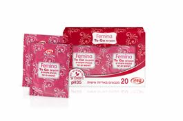מגבונים אינטימיים לשימוש יום יומי - חמוציות TO GO אקופארם - ecopharm