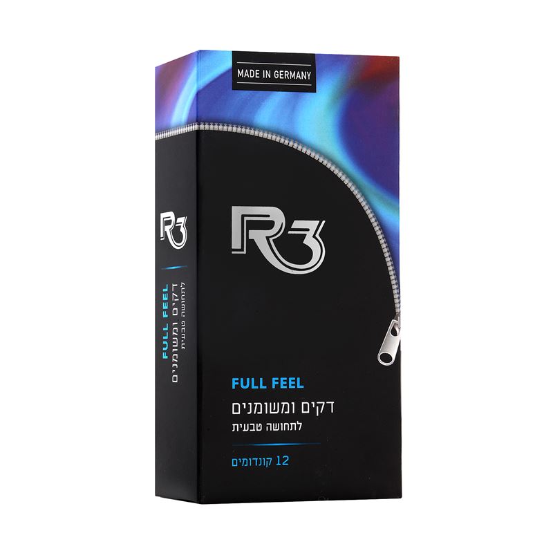 FULL FEEL קונדומים דקים ומשומנים לתחושה טבעית