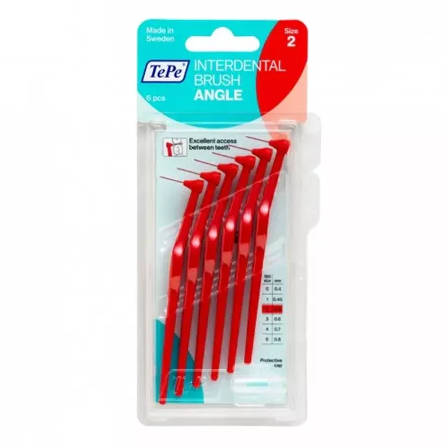 ‎Tepe מברשת זוויתית עם ידית אדומה 0.5mm (SIZE 2)