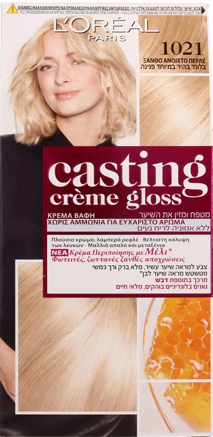 קסטינג קרם גלוס 1021 בלונד בהיר במיוחד פנינה
