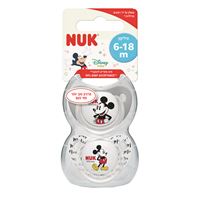 NUK זוג מוצצים דיסני מיקי מאוס 6-18 חודשים אפור אקופארם - ecopharm