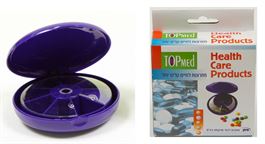 קופסת תרופות שבועית עגולה עם מכסה אקופארם - ecopharm