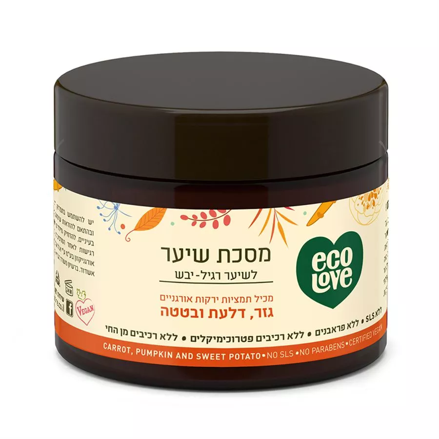 ecolove מסכה לשיער רגיל-יבש