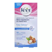 VEET רצועות שעוה לעור רגיש אקופארם - ecopharm