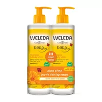 וולדה בייבי תחליב רחצה ושמפו קלנדולה במארז זוגי אקופארם - ecopharm