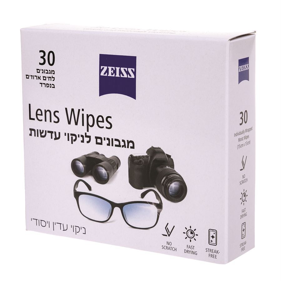 Lens Wipes ZEISS מגבונים לניקוי עדשות