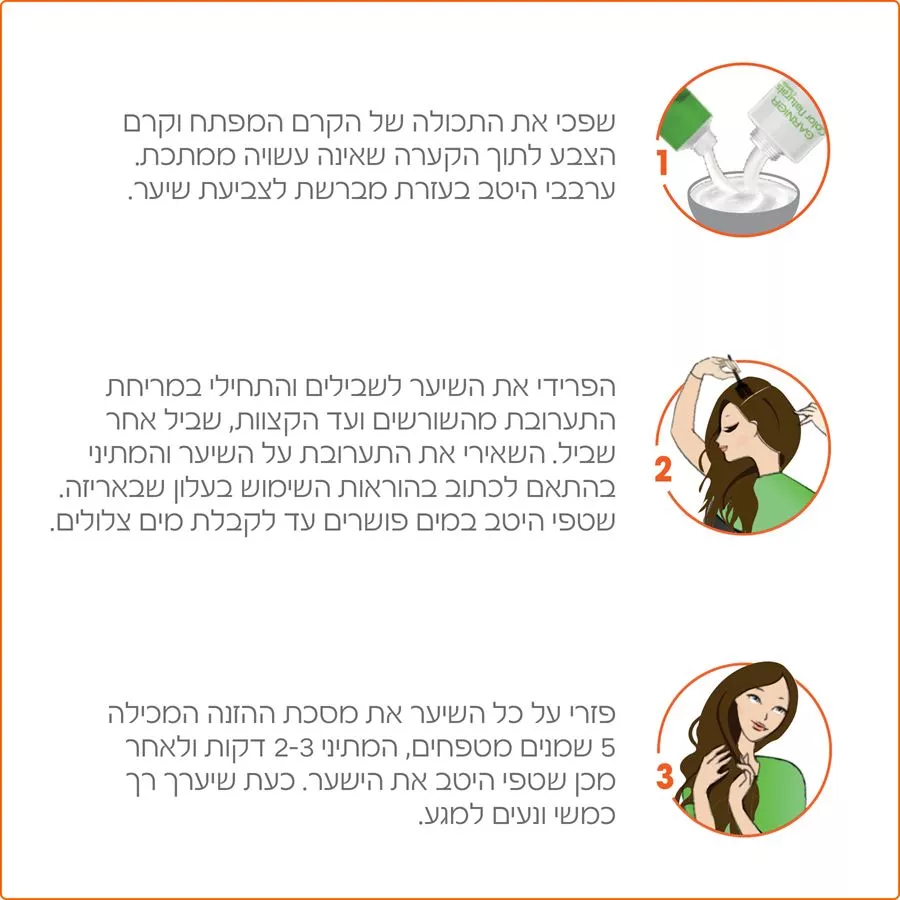גרנייה צבע לשיער קולור נטורלס בגוון חום שוקולד 4.5