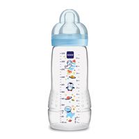 מאם בקבוק תינוק 330 מ"ל עם פטמה 3- תכלת אקופארם - ecopharm